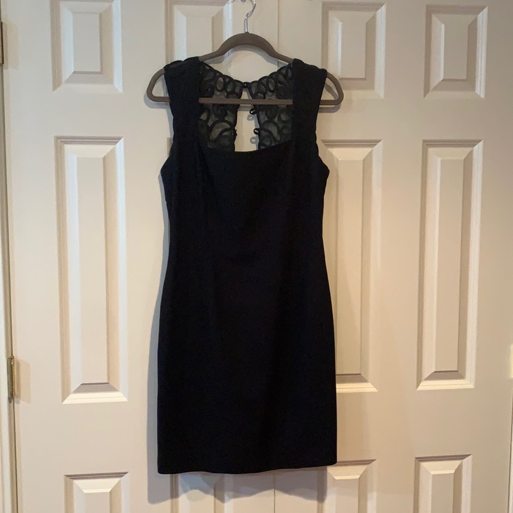 Vintage black fitted dress from 1980s